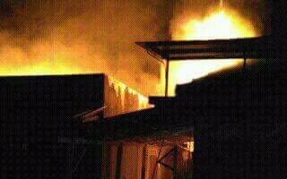 pasar kalimas terbakar