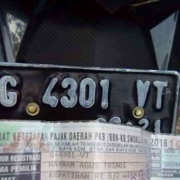 plat motor kembar klarifikasi