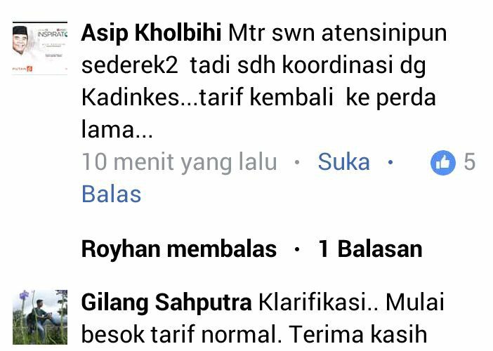 tarif puskesmas ditunda