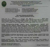 release panggilan sidang