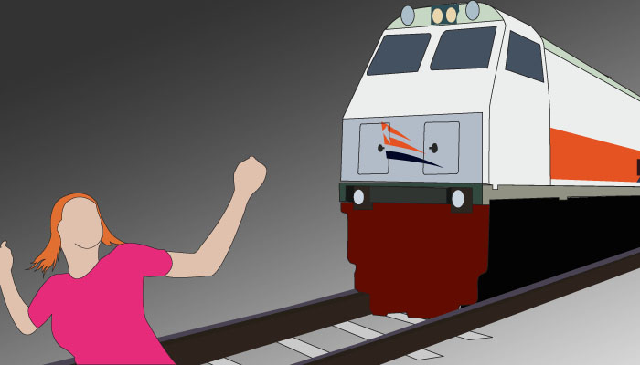 ilustrasi-wanita-tertabrak-kereta-api