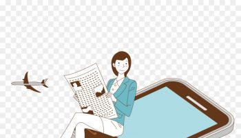 ilustrasi membaca elektronik