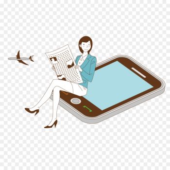 ilustrasi membaca elektronik