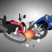 ilustrasi motor tabrakan